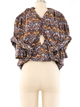 Junya Watanabe Floral Printed Pleated Top Top arcadeshops.com