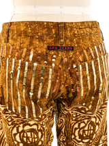 Jean Paul Gaultier Print Sequin Pants Bottom arcadeshops.com