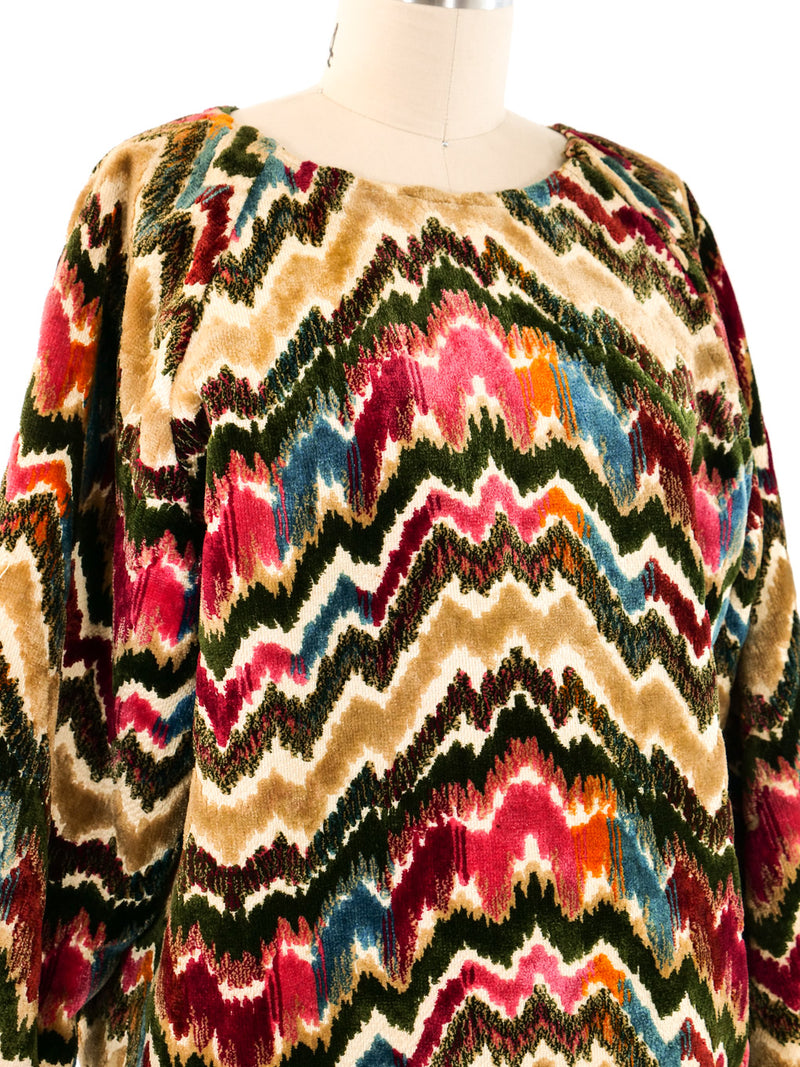 Multicolored Tapestry Top Top arcadeshops.com