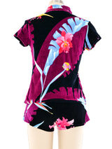 Leonard Floral Printed Terry Short Set Suit arcadeshops.com