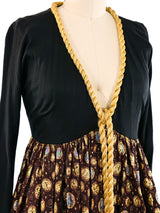 Metallic Polka Dot Brocade Gown Dress arcadeshops.com