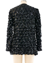 Bill Blass Black Quilted Sequin Jacket Jacket arcadeshops.com