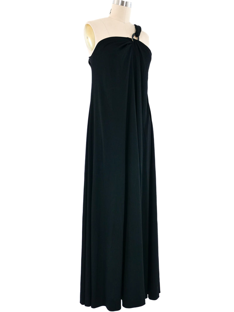 Donald Brooks One Shoulder Jersey Gown Dress arcadeshops.com