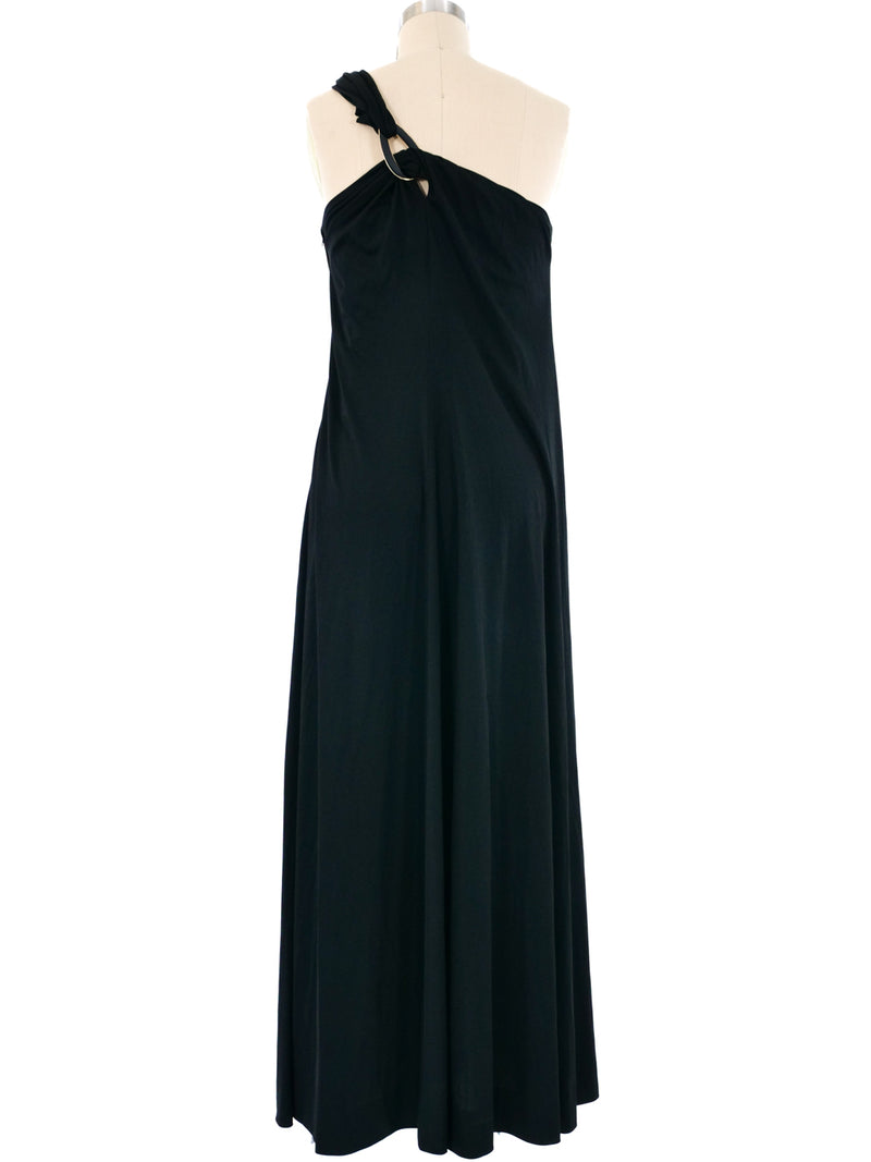 Donald Brooks One Shoulder Jersey Gown Dress arcadeshops.com