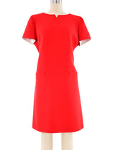 1960's Courreges Red Shift Dress Dress arcadeshops.com