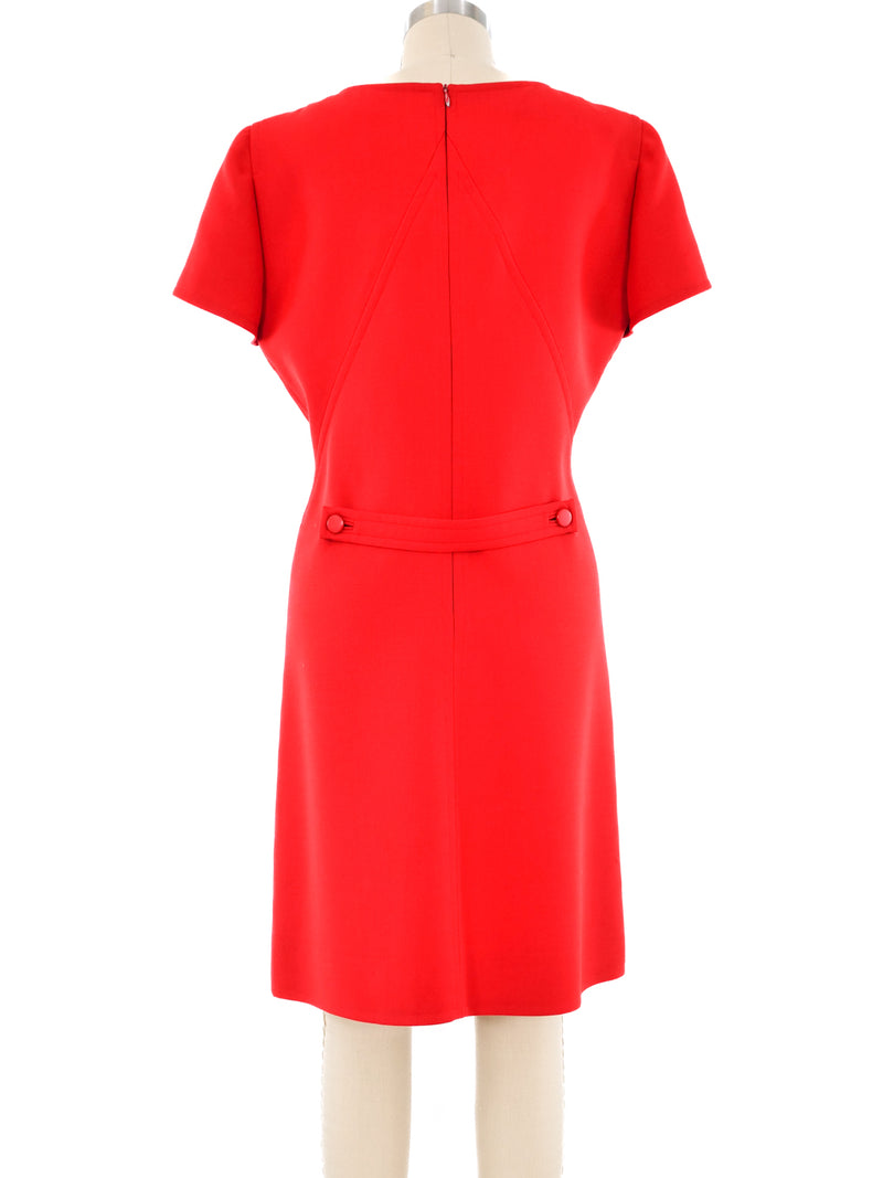 1960's Courreges Red Shift Dress Dress arcadeshops.com