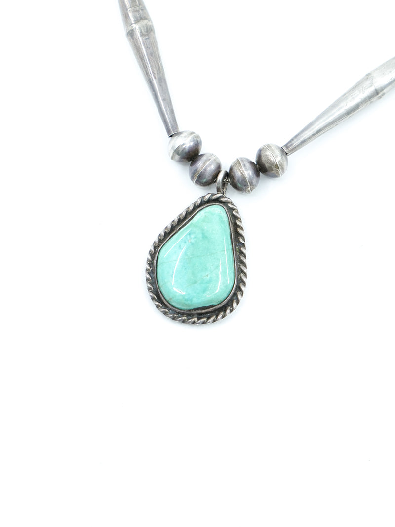 Turquoise Pendant Beaded Necklace Jewelry arcadeshops.com