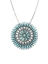 Sunface Turquoise Pendant Necklace Jewelry arcadeshops.com