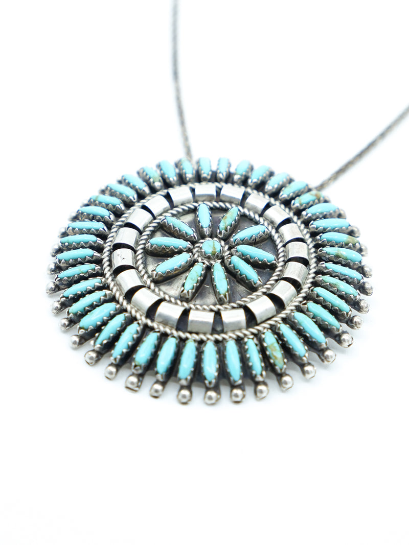 Sunface Turquoise Pendant Necklace Jewelry arcadeshops.com