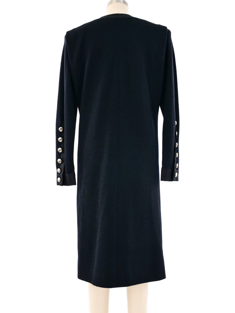 Yves Saint Laurent Button Front Knit Dress Coat Dress arcadeshops.com