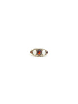 9K Gypsy Set Opal and Garnet Ring Fine Jewelry arcadeshops.com