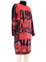 Leonard Paris Graphic Knit Sweater Dress Dress arcadeshops.com