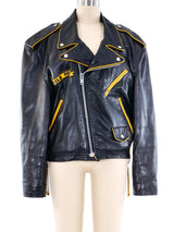 Leather Moto Mickey Mouse Jacket Jacket arcadeshops.com