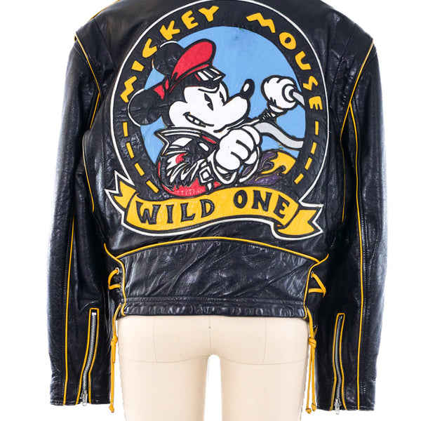 ミッキーマウス レザージャケット WILD ONE レザージャケット・革ジャン 『ミッキーマウス/WILD ONE』 iKON