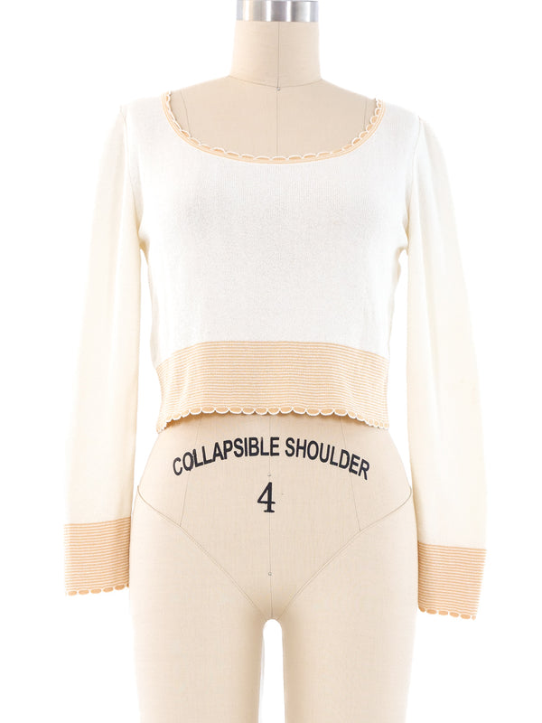 Miu Miu Knit Cropped Top Top arcadeshops.com