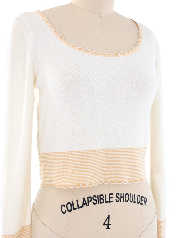 Miu Miu Knit Cropped Top Top arcadeshops.com