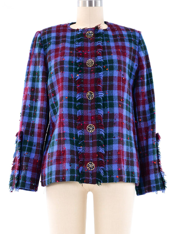 Givenchy Plaid Tweed Jacket Jacket arcadeshops.com