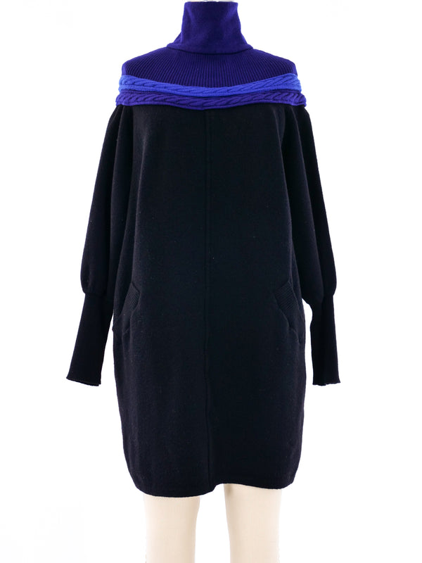 Yves Saint Laurent Turtleneck Knit Sweater Dress Dress arcadeshops.com