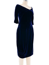 Alexander McQueen Draped Velvet Dress Dress arcadeshops.com