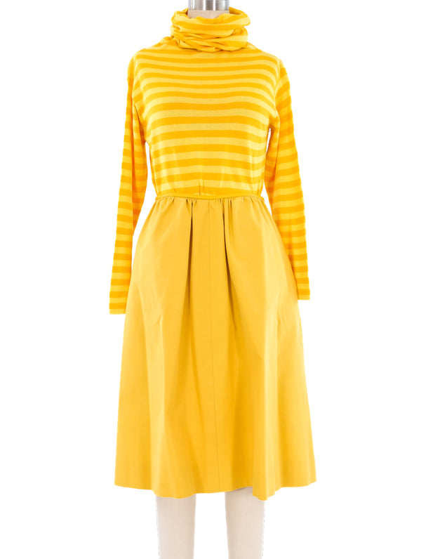 Bonnie Cashin Leather Trimmed Yellow Ensemble Suit arcadeshops.com