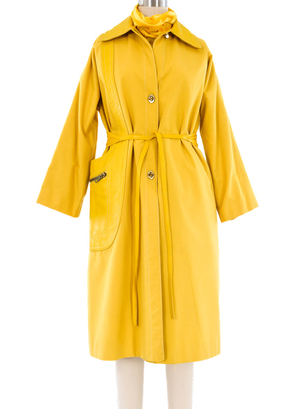 Bonnie Cashin Leather Trimmed Yellow Ensemble Suit arcadeshops.com