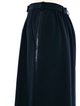 Yves Saint Laurent Tuxedo Striped Midi Skirt Bottom arcadeshops.com