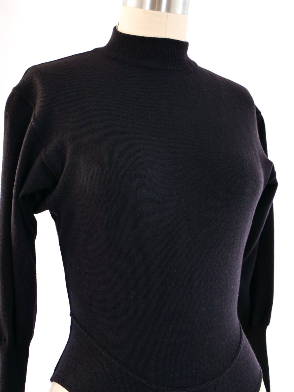 セットアップ ALAIA EBENE BLACK WOOL SECOND SKIN BODYSUIT Alaïa Ebene Black wool second skin bodysuit | TheDoubleF
