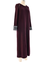 Kenzo Plum Knit Maxi Dress Dress arcadeshops.com