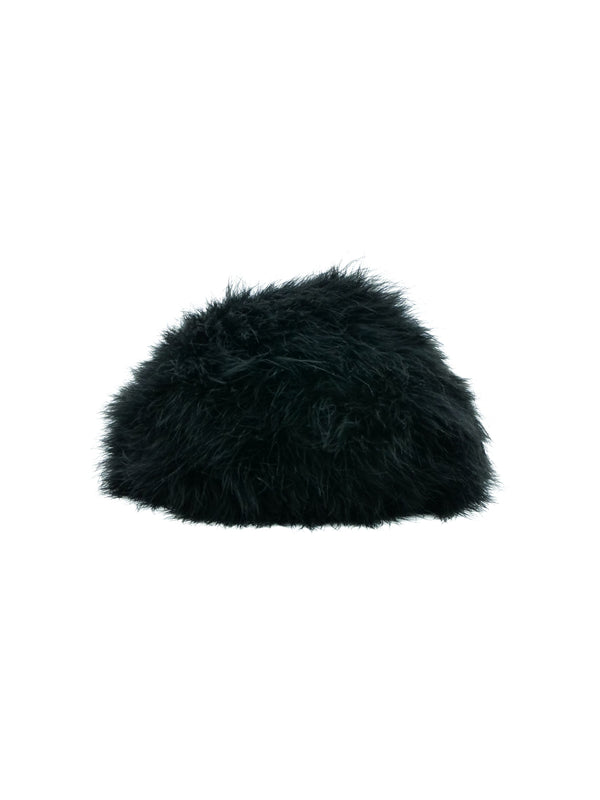 Black Marabou Feather Hat Accessory arcadeshops.com