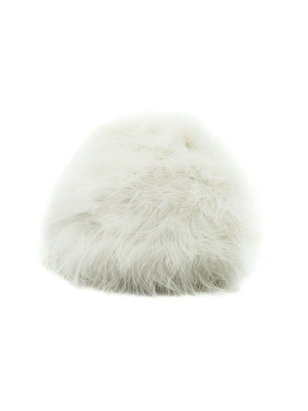White Marabou Feather Hat Accessory arcadeshops.com
