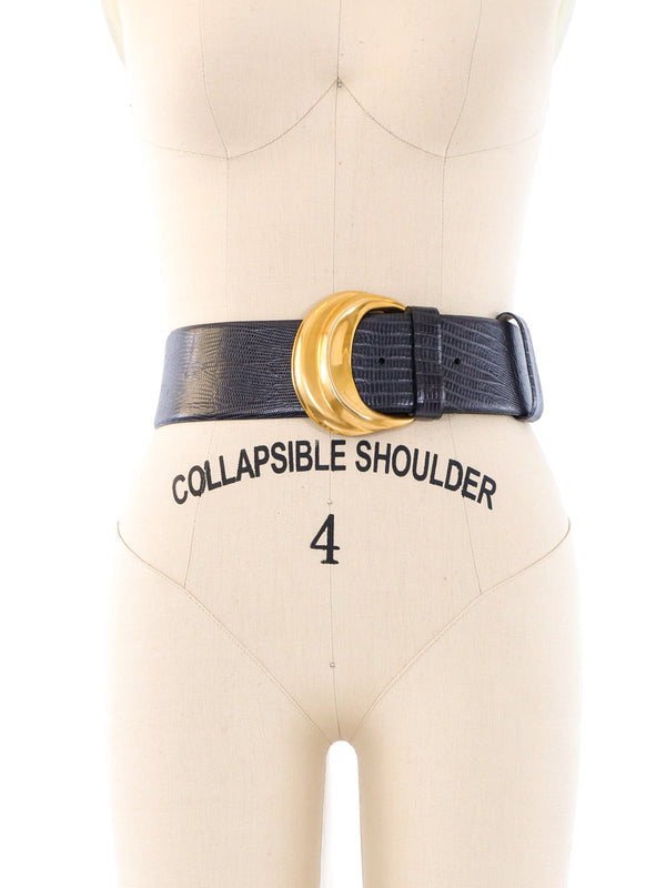 Donna Karan Lizard Embossed Waist Belt Accessory arcadeshops.com