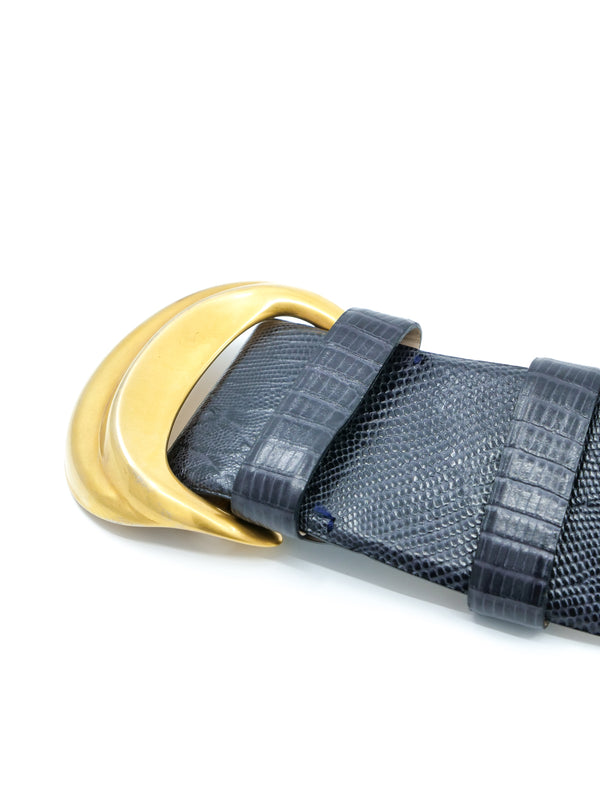 Donna Karan Lizard Embossed Waist Belt Accessory arcadeshops.com