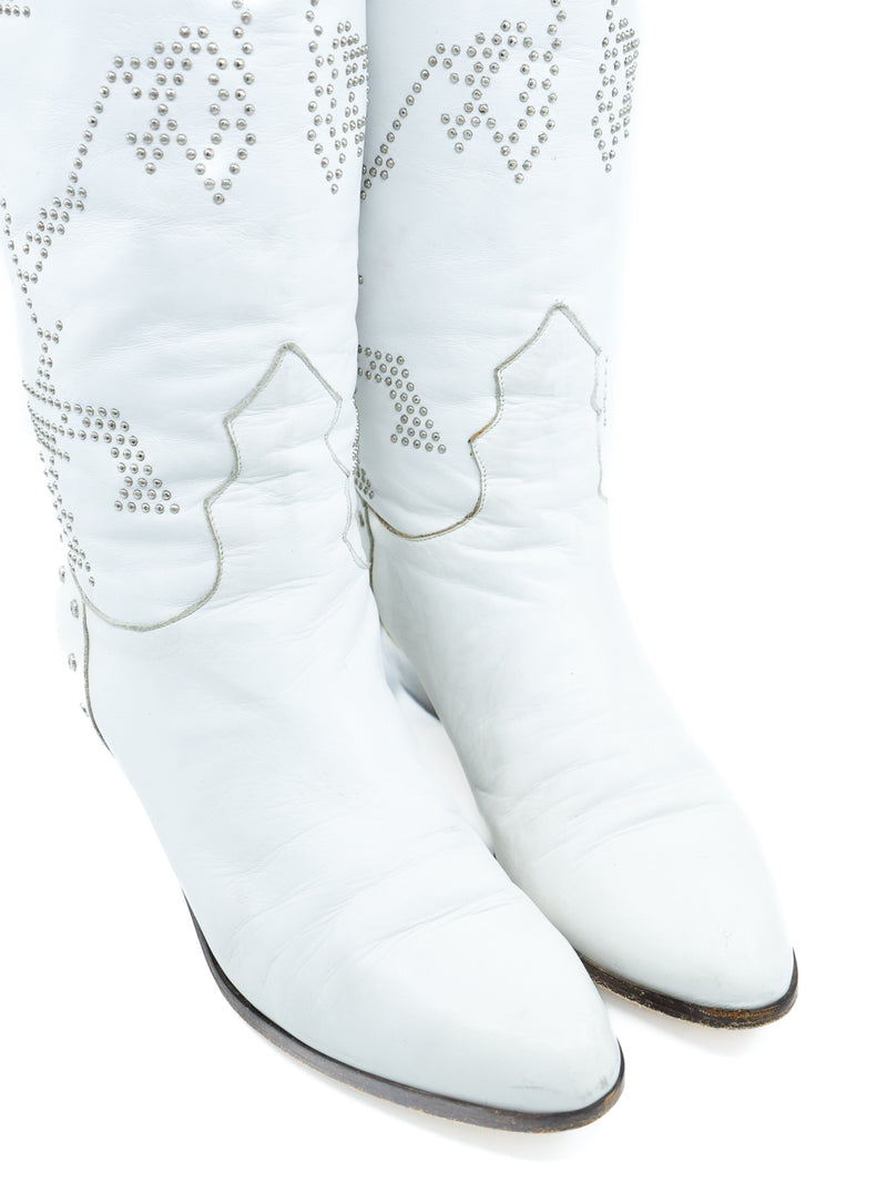 Studded Leather Western Boots, 7 Accessory arcadeshops.com