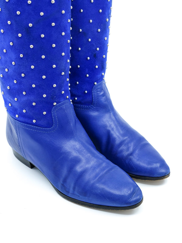 Suede and Leather Western Boots, 36 Accessory arcadeshops.com