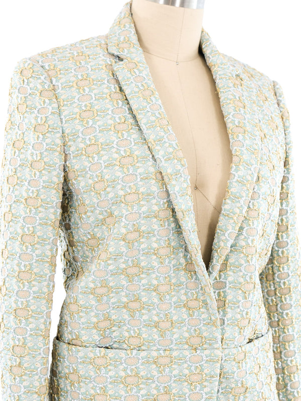 Rochas Mint Lurex Embroidered Blazer Jacket arcadeshops.com