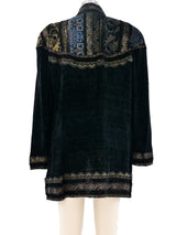 Roberto Cavalli Chenille and Painted Leather Duster Jacket arcadeshops.com