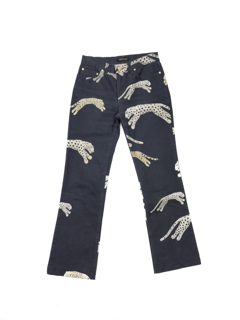 Roberto Cavalli Leopard Graphic Jeans