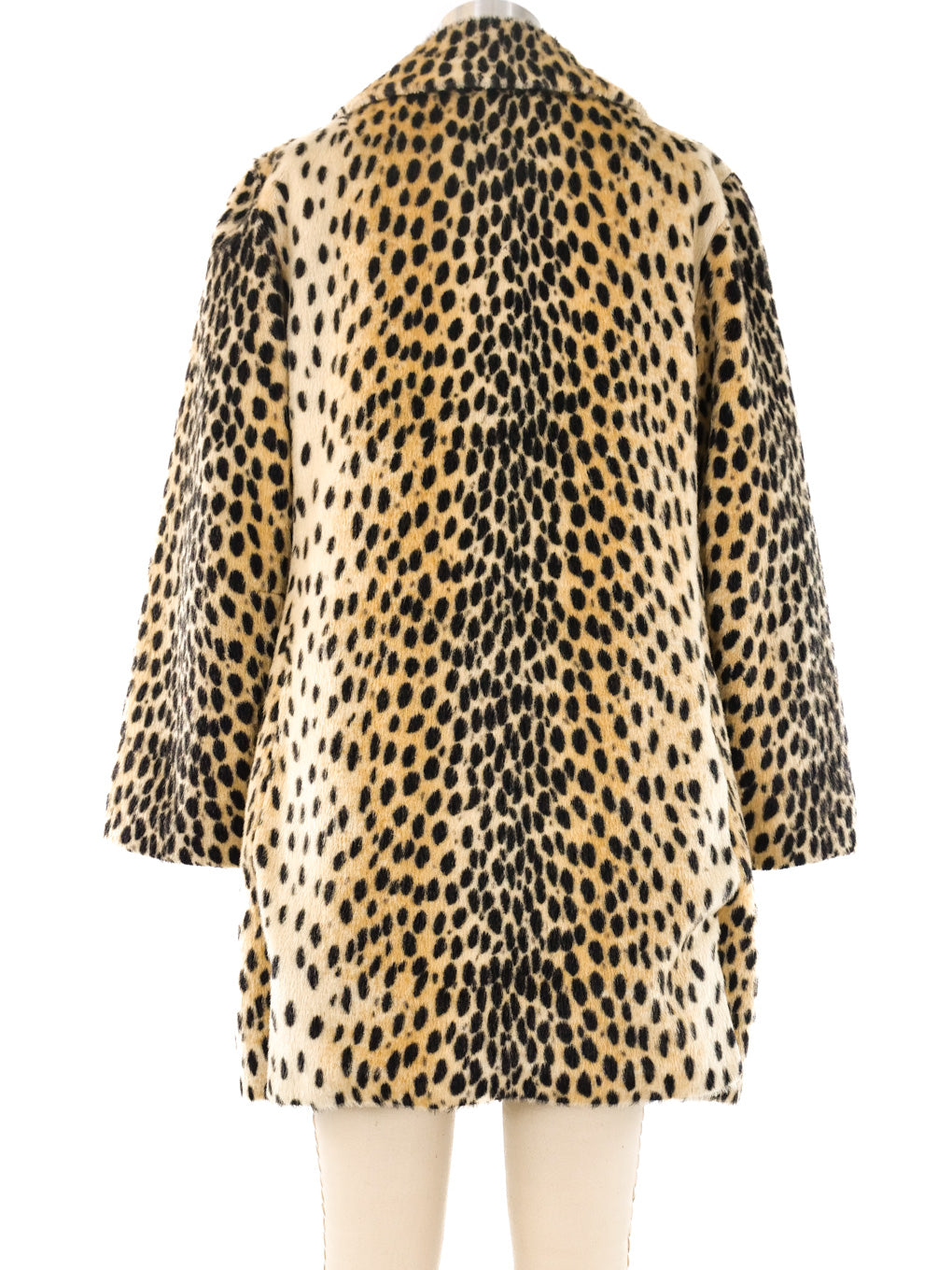 Faux leopard store swing coat