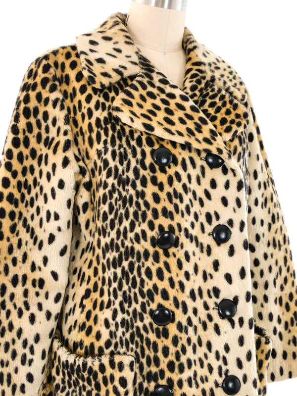 1960's Faux Leopard Swing Coat Outerwear arcadeshops.com