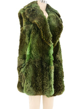 Green Fox Fur Vest Outerwear arcadeshops.com