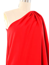 Halston IV One Shoulder Jersey Gown Dress arcadeshops.com