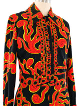 1970's Swirl Printed Jersey Ensemble Suit arcadeshops.com