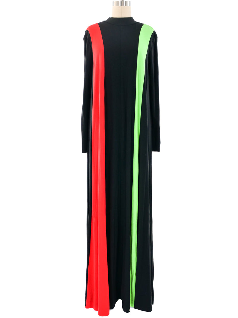 Colorblock Striped Jersey Gown Dress arcadeshops.com