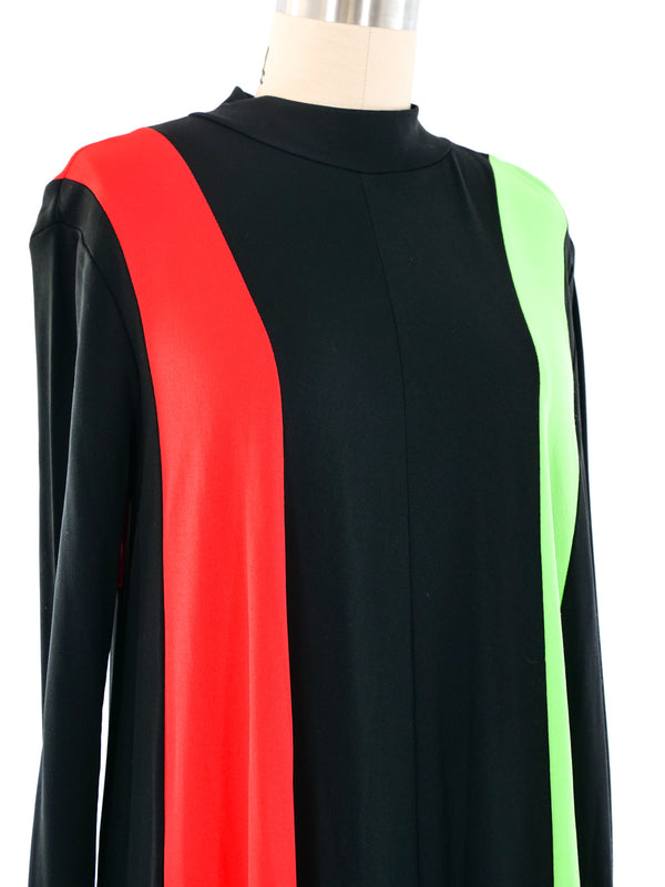 Colorblock Striped Jersey Gown Dress arcadeshops.com