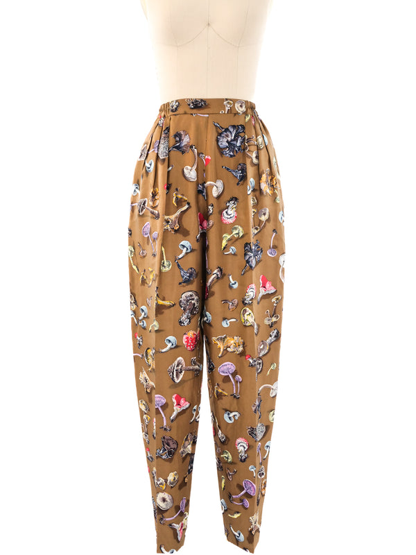 Hermes Mushroom Printed Silk Pant Bottom arcadeshops.com