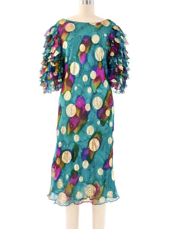 Judy Hornby Peacock Ruffle Dress Dress arcadeshops.com
