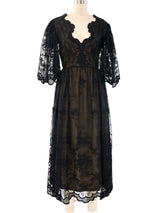 Black Lace Midi Dress Dress arcadeshops.com