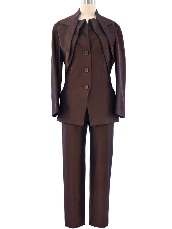 Issey Miyake Architectural Irridescent Pant Suit Suit arcadeshops.com