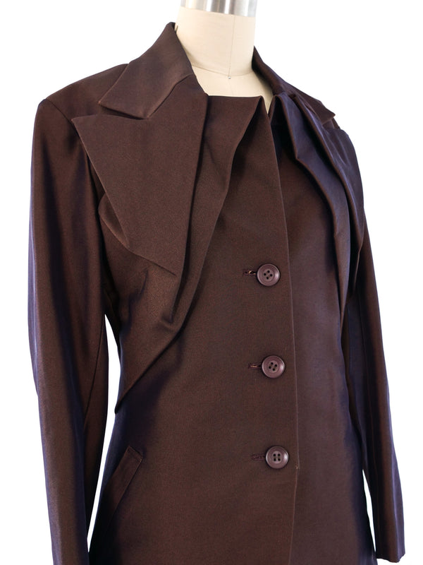 Issey Miyake Architectural Irridescent Pant Suit Suit arcadeshops.com