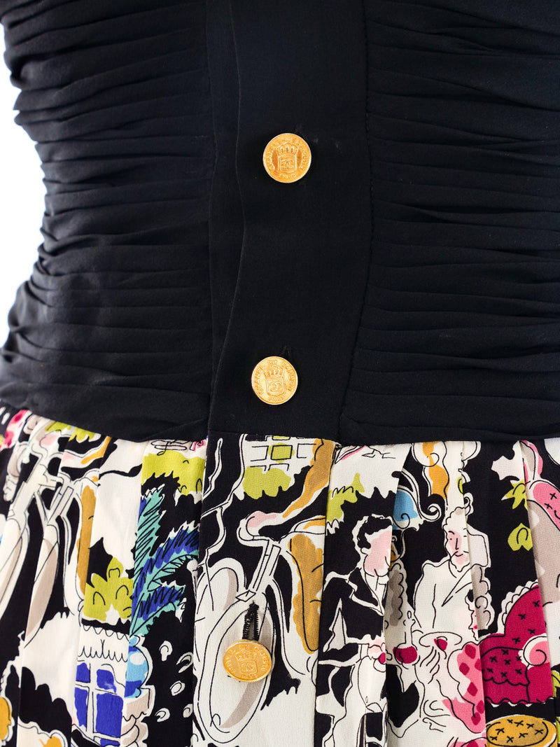 Chanel Parisian Themed Mini Dress Dress arcadeshops.com